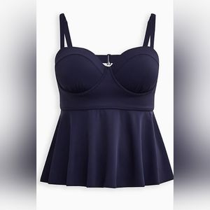 Torrid Underwire Peplum Swim Top